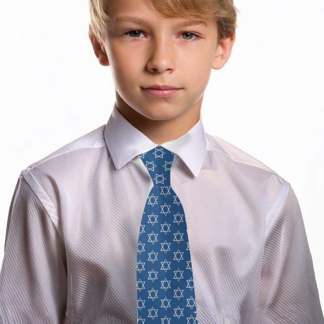 Cravate Bar Mitzvah Faux étoile d'argent de David Classic  (Créateur téléchargé)