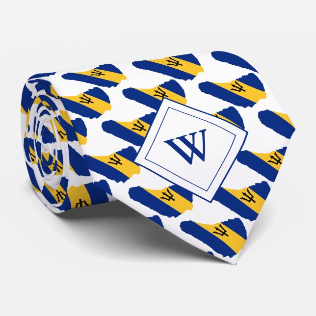 Cravate BARBADOS Écriture chrétienne Monogramme (Roulé)