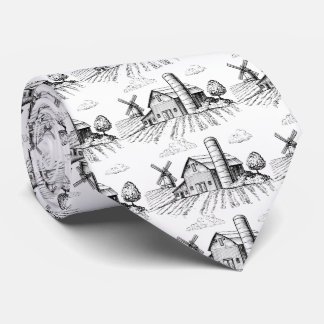 Cravate Barn Windmill Farm Sketch Motif hommes