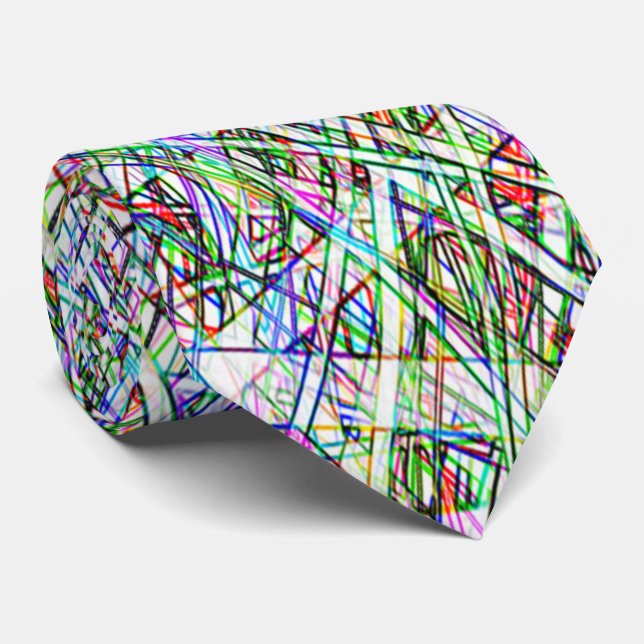 Cravate barrée par couleur géniale (Roulé)
