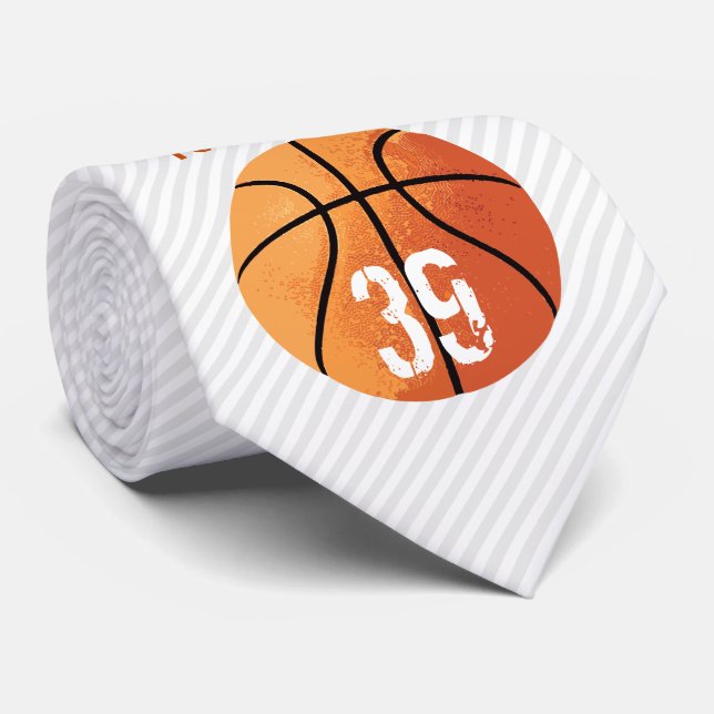 Cravate Basket-ball (personnalisable) (Roulé)