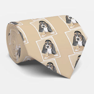 Cravate Basset Hound Peinture Chiot - Art Chien original