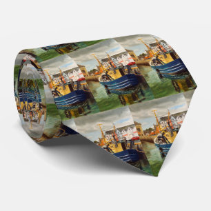 Cravate Bateau de pêche au port