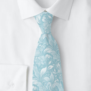 Cravate Batik Botanique Bleu Sérénité