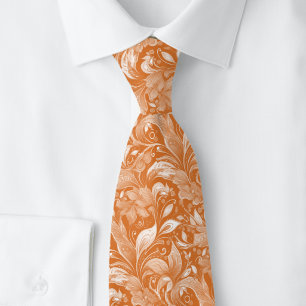 Cravate Batik Botanique Cuivre
