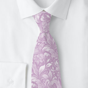 Cravate Batik Botanique Lilas Poussiéreux
