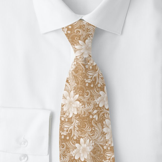 Cravate Batik Floral (Créateur téléchargé)