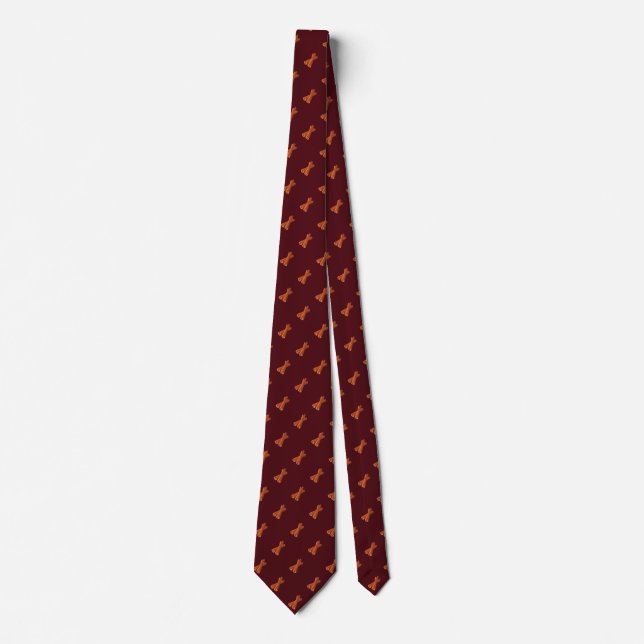 Cravate Bâton de cannelle Bourgogne Motif sans couture (Devant)