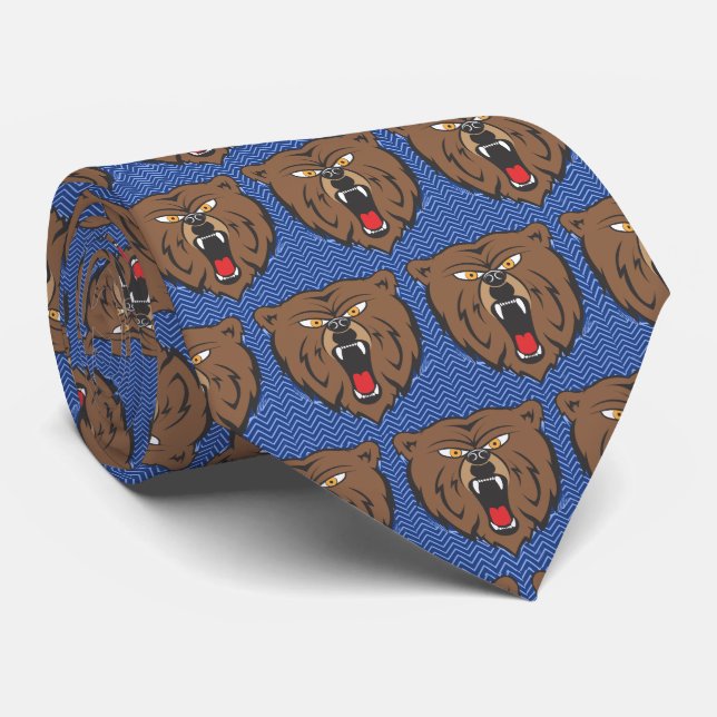 Cravate Bears Team Mascot Football Necktie (Roulé)