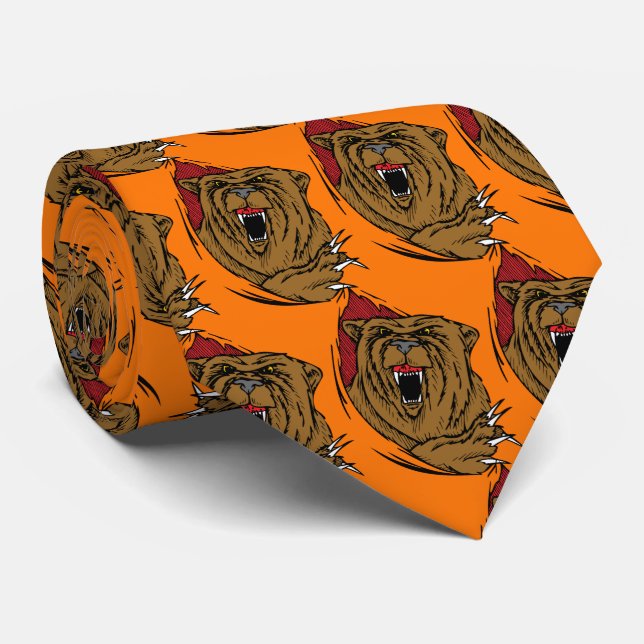 Cravate Bears Team Mascotte Football Basketball Necktie (Roulé)