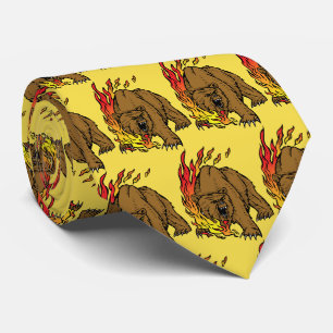 Cravate Bears Team Mascotte Football Basketball Necktie