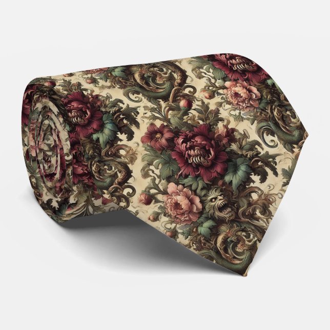 Cravate Beastly Bouquet - Gothique victorien (Roulé)
