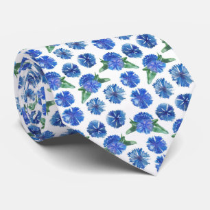 Cravate Beau cornfleurs bleues à l'eau