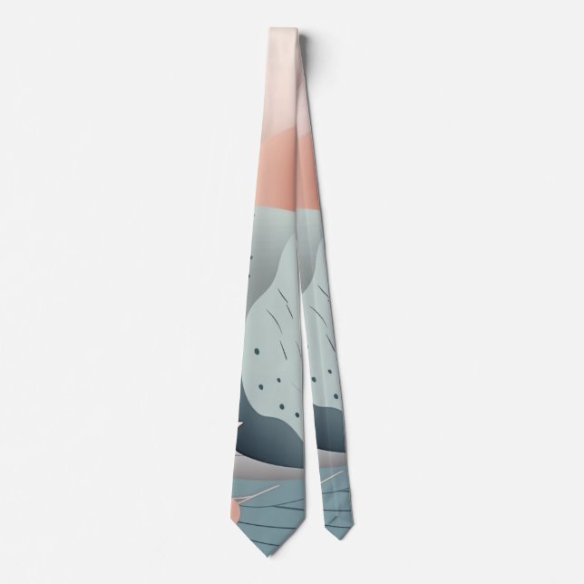 Cravate Beau design feuille pastel élégant (Devant)