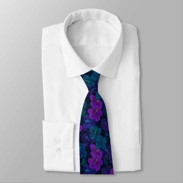 Cravate Beautiful Christmas Gift For Men Tropical Floral (Attaché)