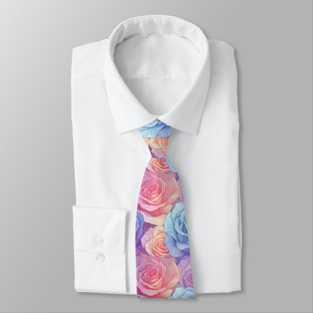 Cravate Beautiful Mens Fashion Rose Floral (Attaché)