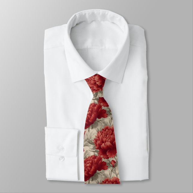 Cravate Beaux cadeaux de la Saint-Valentin pour lui fleurs (Attaché)