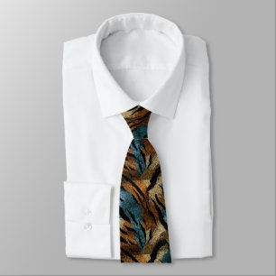 Cravate Beaux Cadeaux Pour Hommes Peau de Tigre
