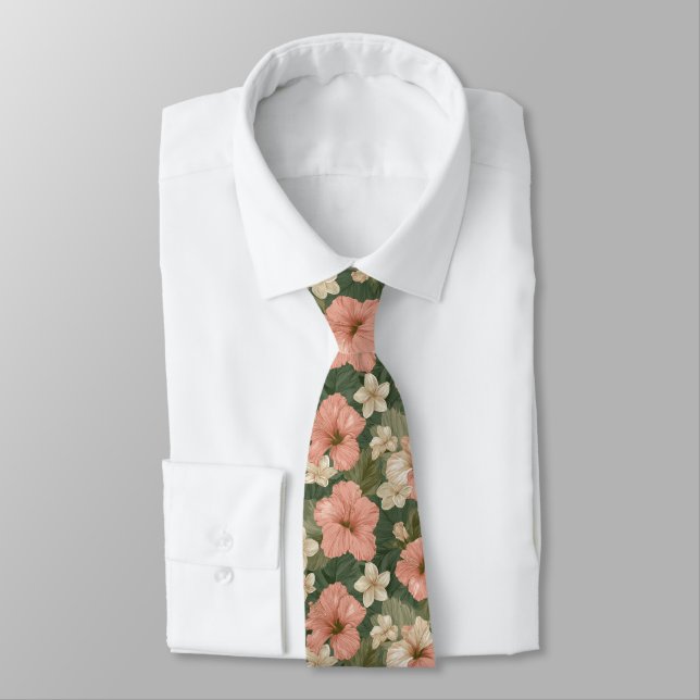Cravate Beaux Garçons d'Honneur Fleur Tropicale (Attaché)