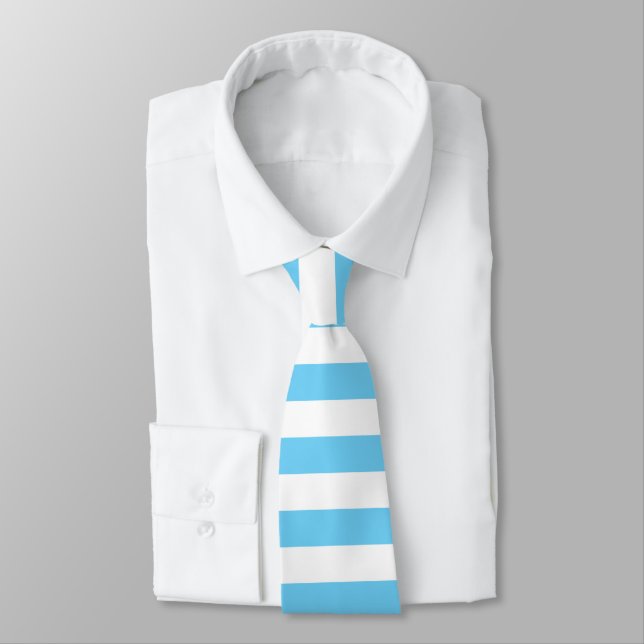 Cravate Bébé Bleu et Blancs (Attaché)