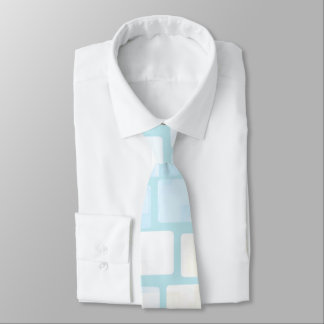 Cravate Bébé bleu mosaïque carrelée
