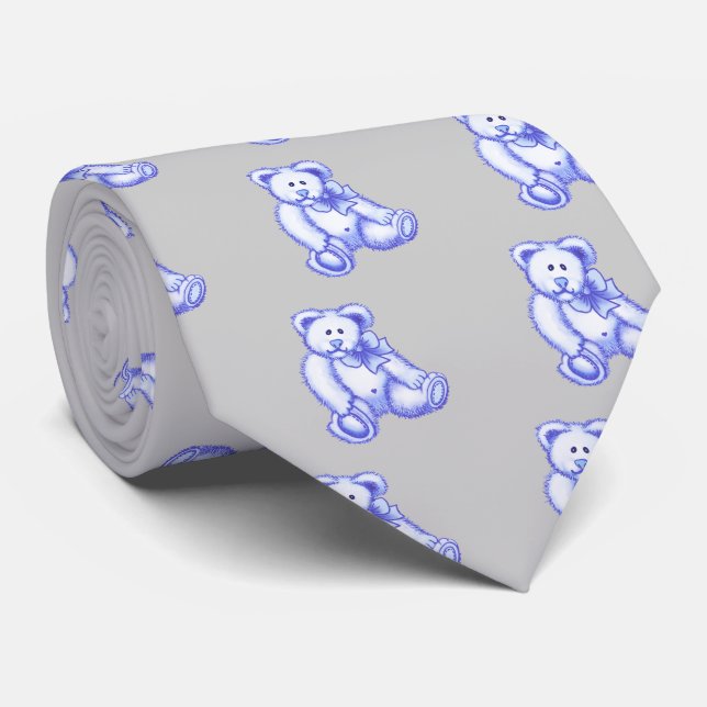 Cravate Bébé de l'ours bleu (Roulé)
