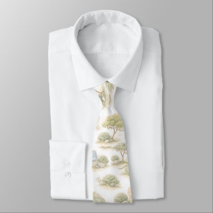 Cravate Bébé dragon mignon motif pastel de la forêt (1)