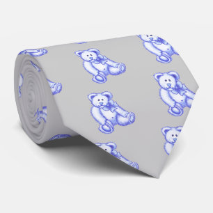 Cravate Bébé Ours Bleu