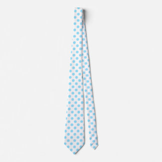 Cravate Bébé pois bleu et blanc