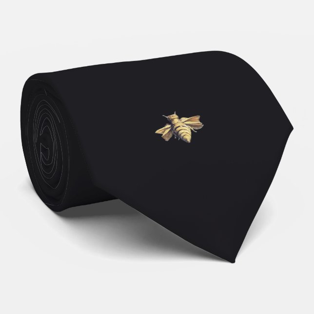Cravate Bee - Abeille - noir - noir (Roulé)