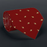 Cravate Bees - Bienen - Bee - Biene red<br><div class="desc">Bees - Bienen - Bee - Biene,  rouge. Par Tobsucht.</div>