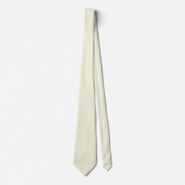 Cravate Beige (blanc cassé) F5F5DC - Option pour ajouter u (Devant)