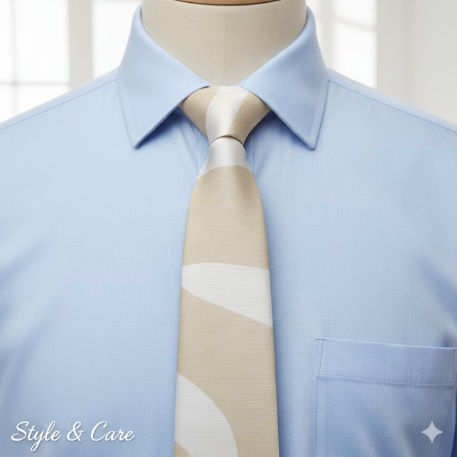 Cravate Beige Cream Simple Organic Pattern (Beige Cream Simple Organic Pattern Neck Tie)