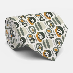 Cravate Beige & Sage Vert Simple Boho