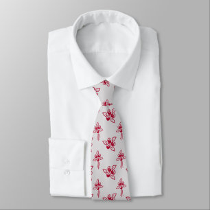 Cravate Belle Roses Rouges Motif Floral Élégant CouTie