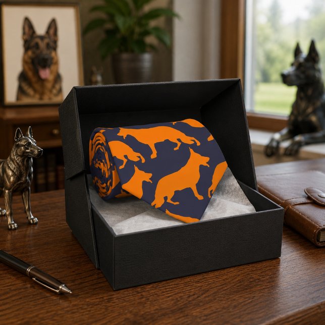 Cravate Berger allemand orange (Créateur téléchargé)