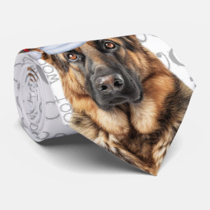 Cravate Berger Allemand Woof drôle Noël Amateur de Chien