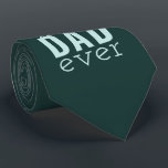 Cravate Best Dad ever Modern Typography<br><div class="desc">Modern typography tie for the best dad ever. Stylish and modern design in dark grey with the wording "best Dad ever" in light blue.</div>