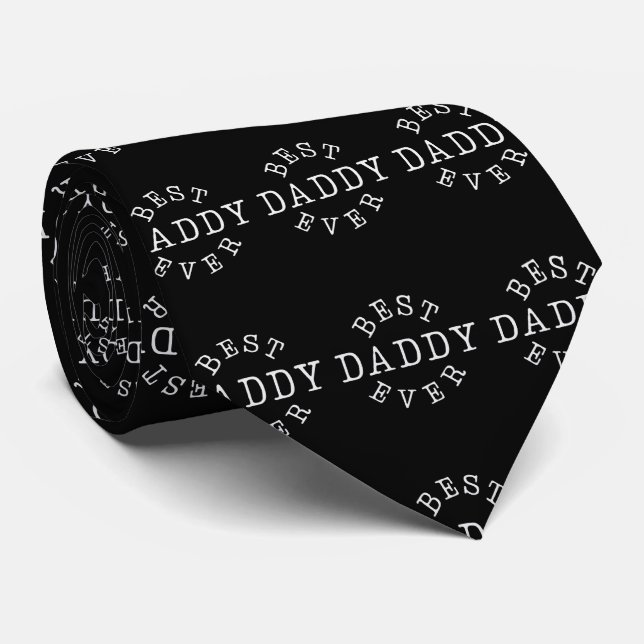 Cravate Best Daddy Ever  (Roulé)