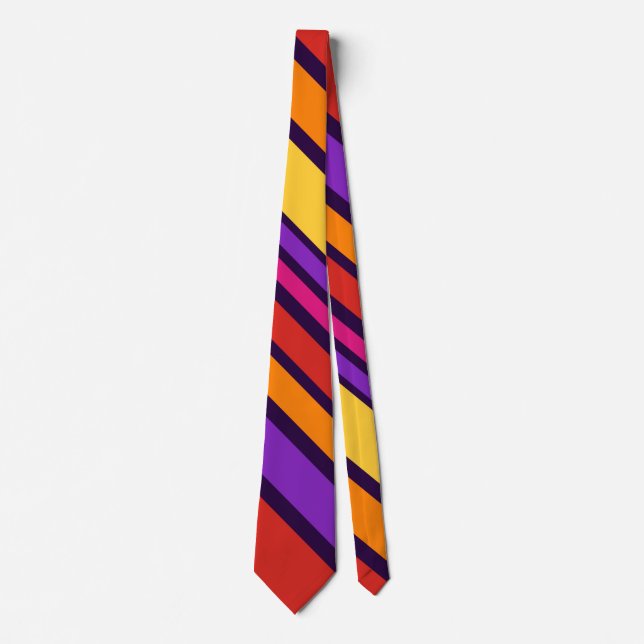 Cravate BG Stripes couleur Motif I + votre arrière - plan (Devant)