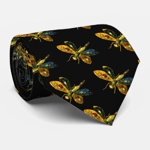 CRAVATE BIJOU DRAGONFLY OR OR ANTÉRIEUR AVEC PIERRES PRÉCI
