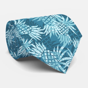 Cravate Bilatéral hawaïen de Camo d'ananas imprimé