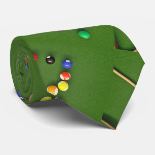 Cravate Billard Table De Billard Et Boules Necktie