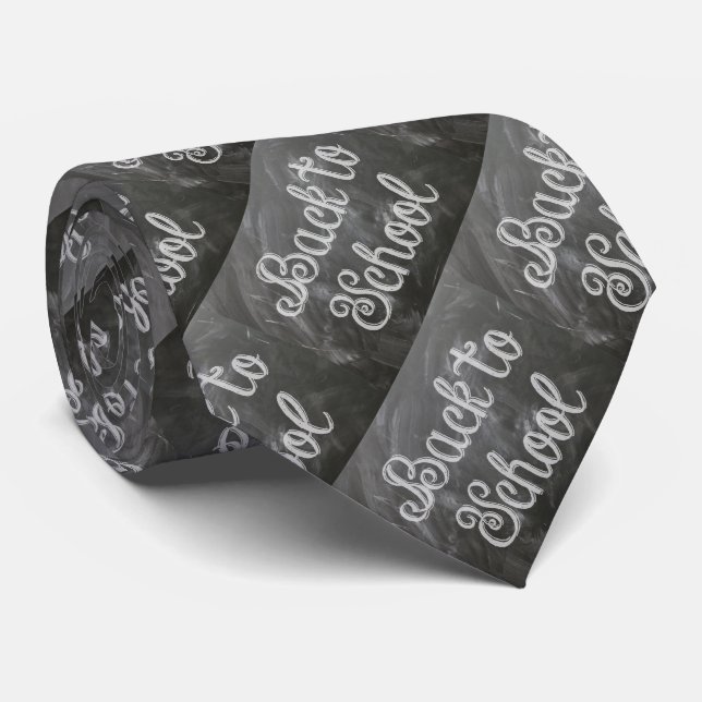 Cravate Biologie de l'enseignant de l'école Noir Chalk Nec (Roulé)