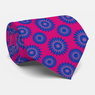 Cravate Bisexualité drapeau de la fierté / motif de fleu