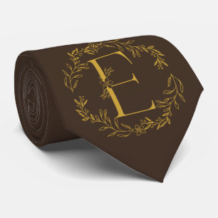 Cravate Bister Color Monogramme Groomsmen