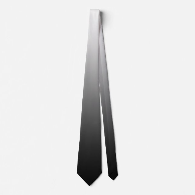 Cravate Black and white ombre  (Devant)