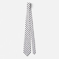 Black and white polka dots pattern neck ties