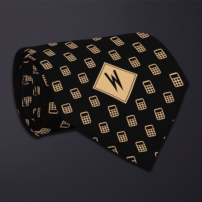 Cravate Black Bookkeeper Calculator (Créateur téléchargé)