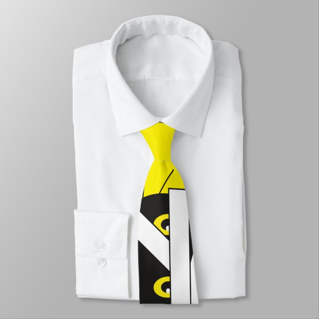 Cravate black cat white mummy wraped character neck ties (Attaché)